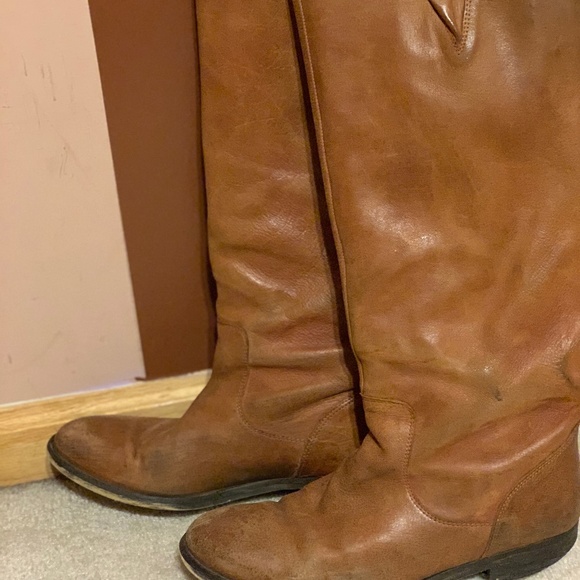 Aldo Wicoeni Ankle Boot Cognac Women ALDO Cognac Leather Boots Women\'s Size 8